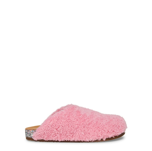 🆕Steve Madden Pink Sherpa Glitter Clogs Size 4Y Big Girls - Picture 8 of 11